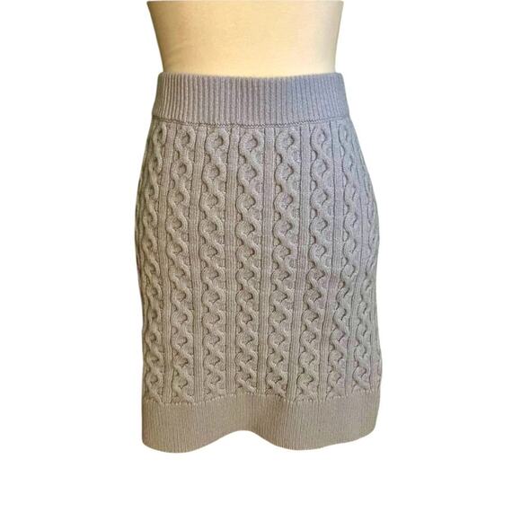 *NWOT Paige Juliet Cable Wool Blend Sweater Skirt in Sky Blue – Sz M - Picture 9 of 11